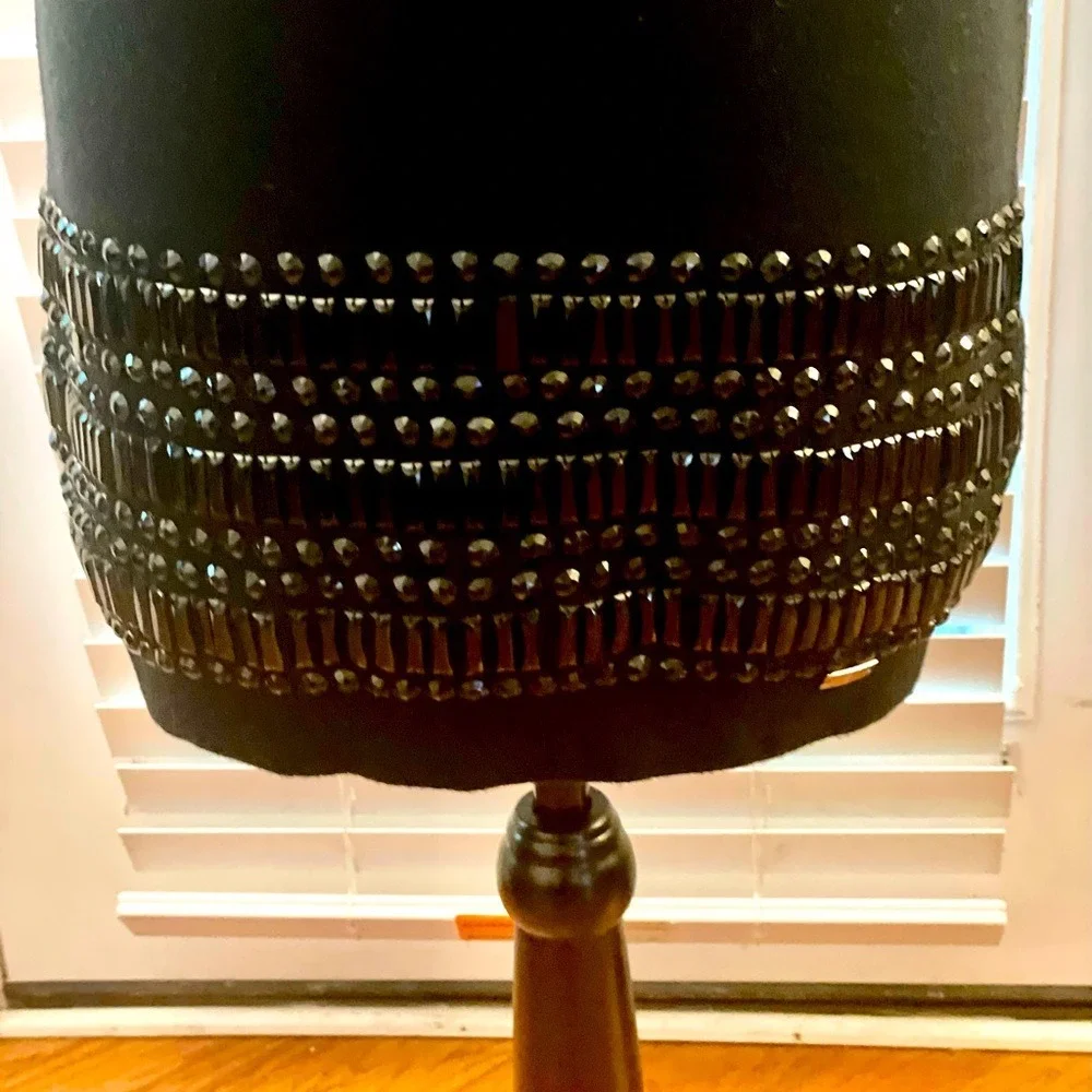 Bebe Black Studded Beaded Bodycon Mini Dress Open Back Bow Detail Sleeveless - Picture 5 of 10